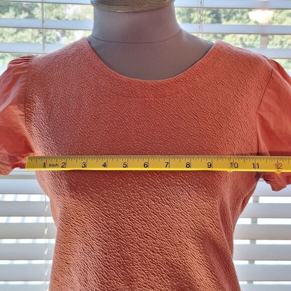 Anthropoligie Size M Short Sleeve Blouse Surprise Back - Picture 8 of 9